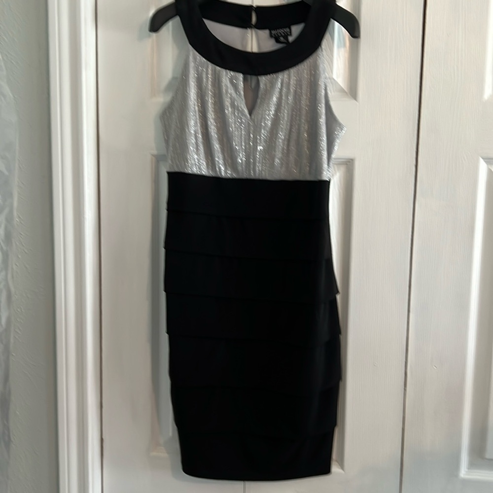Size 10 Black and silver dresss